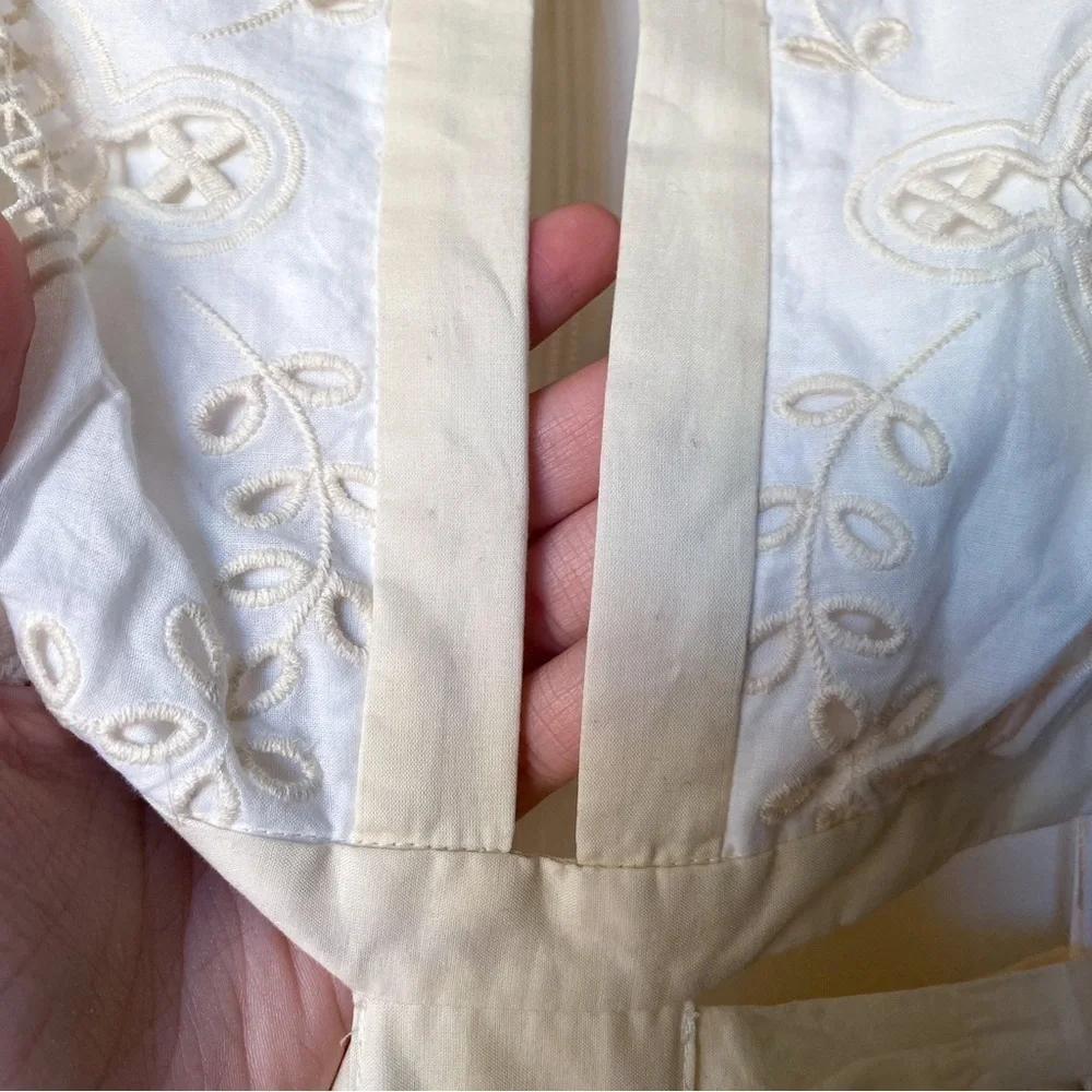 Zimmermann Dress Aliane Cutout Broderie Anglaise Lace Cotton Mini Ivory 2 NWT - Picture 4 of 13